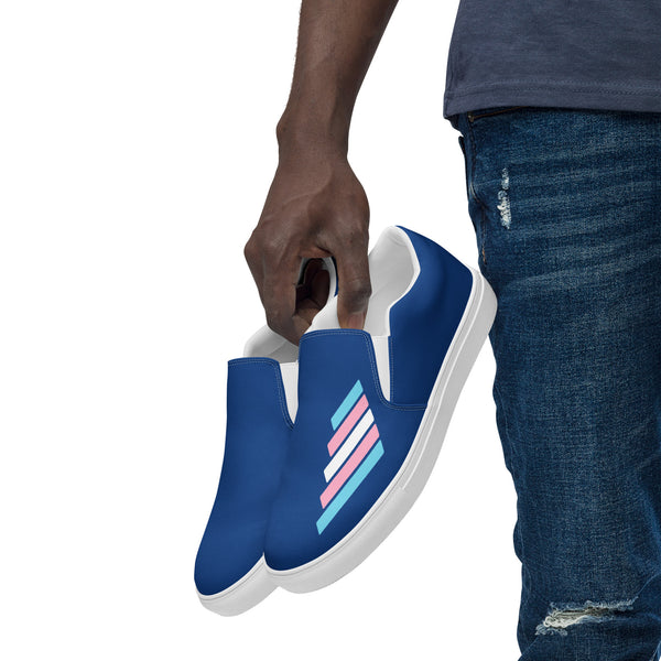 Transgender Pride Modern Navy Slip-On Shoes