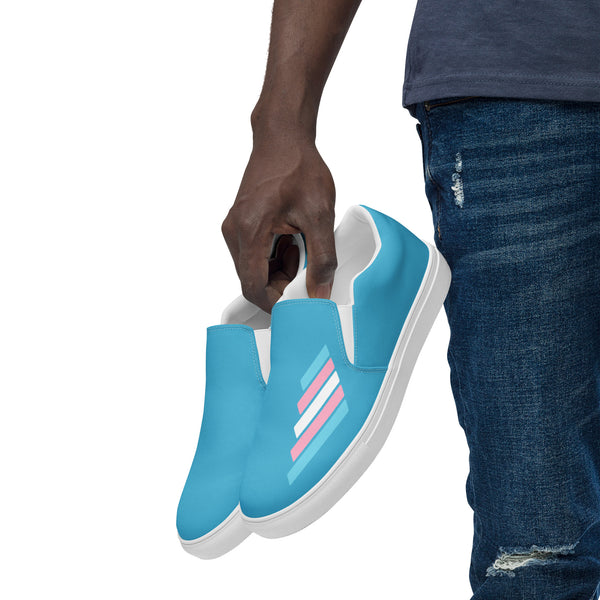 Transgender Pride Modern Blue Slip-On Shoes