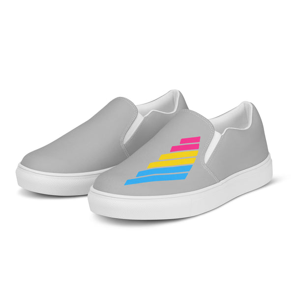 Pansexual Pride Modern Gray Slip-On Shoes