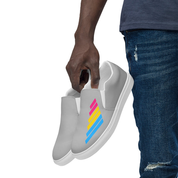 Pansexual Pride Modern Gray Slip-On Shoes