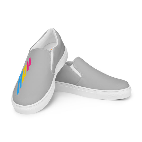 Pansexual Pride Modern Gray Slip-On Shoes