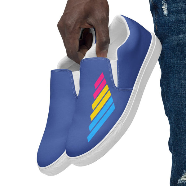 Pansexual Pride Modern Blue Slip-On Shoes