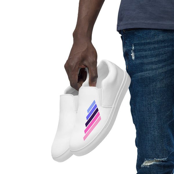 Omnisexual Pride Modern White Slip-On Shoes