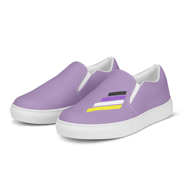 Non-Binary Pride Modern Purple Slip-On Shoes