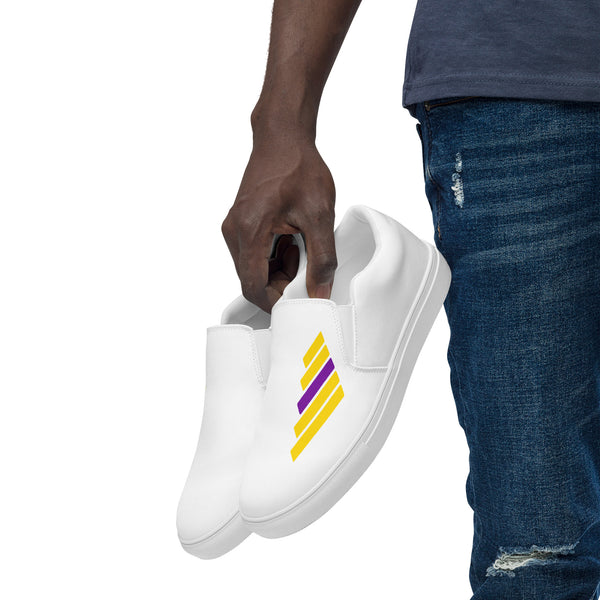 Intersex Pride Modern White Slip-On Shoes