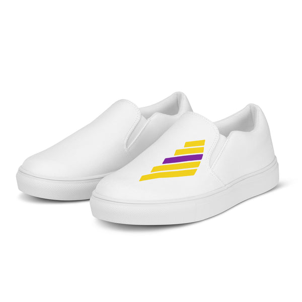 Intersex Pride Modern White Slip-On Shoes