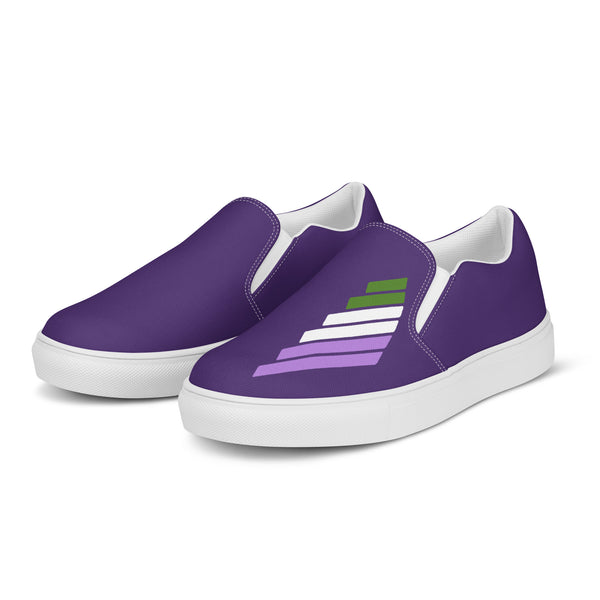 Genderqueer Pride Modern Purple Slip-On Shoes