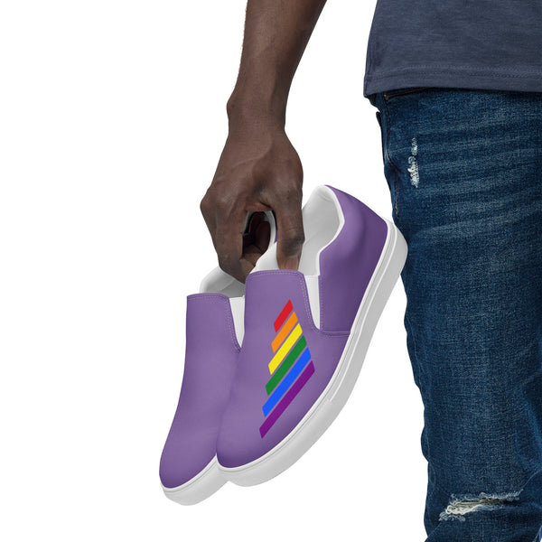 Gay Pride Modern Purple Slip-On Shoes