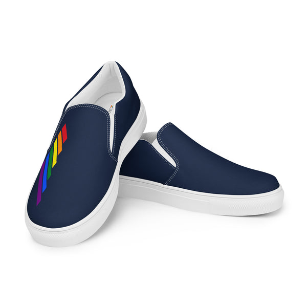 Gay Pride Modern Navy Slip-On Shoes