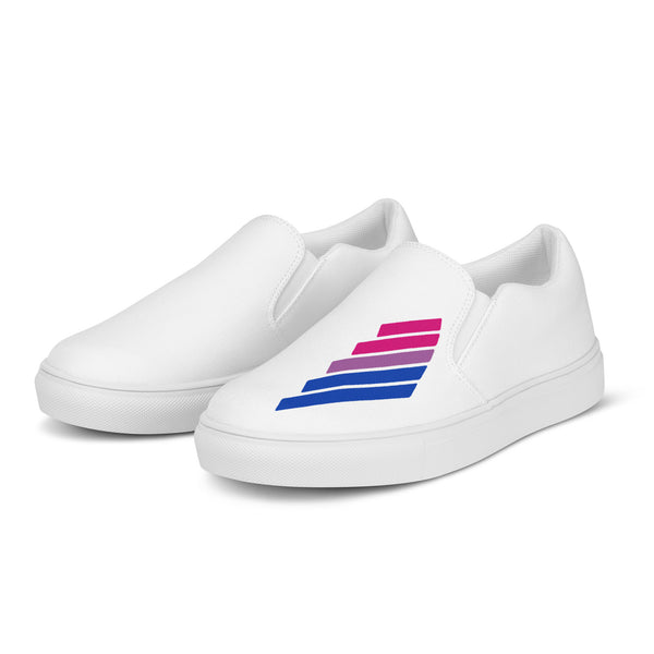 Bisexual Pride Modern White Slip-On Shoes