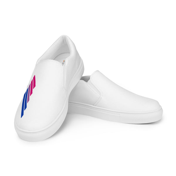 Bisexual Pride Modern White Slip-On Shoes