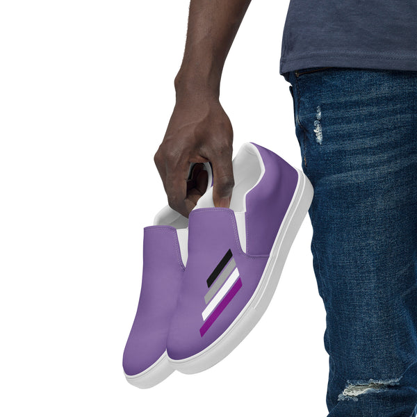 Asexual Pride Modern Purple Slip-On Shoes