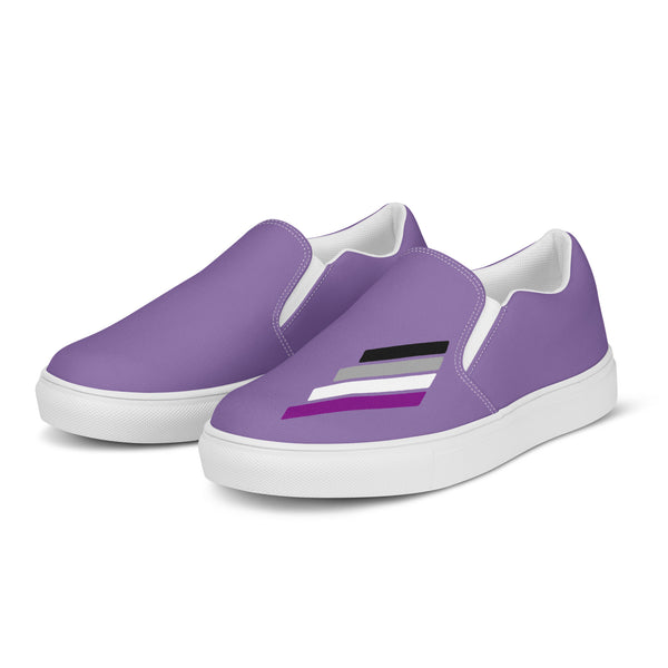 Asexual Pride Modern Purple Slip-On Shoes