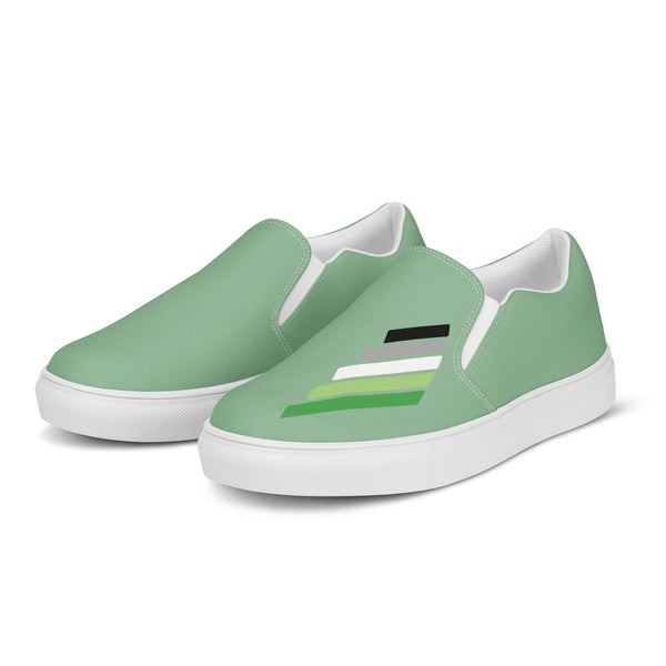 Aromantic Pride Modern Green Slip-On Shoes