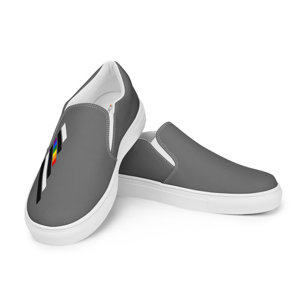 Ally Pride Modern Gray Slip-On Shoes