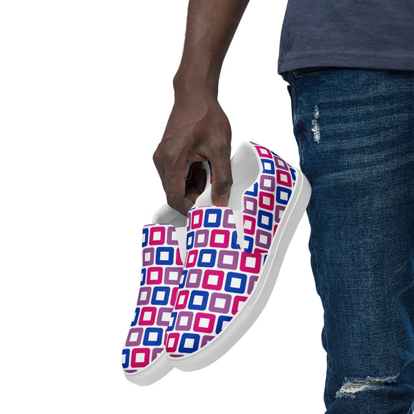 Bisexual Pride Casual White Slip-On Shoes