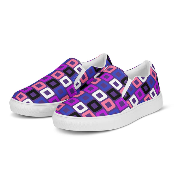 Genderfluid Pride Casual Purple Slip-On Shoes