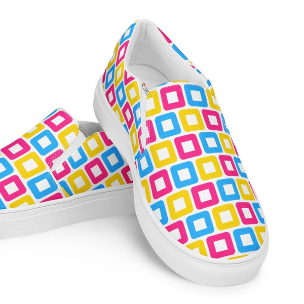 Pansexual Pride Casual White Slip-On Shoes