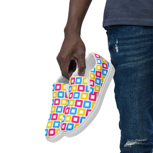 Pansexual Pride Casual White Slip-On Shoes