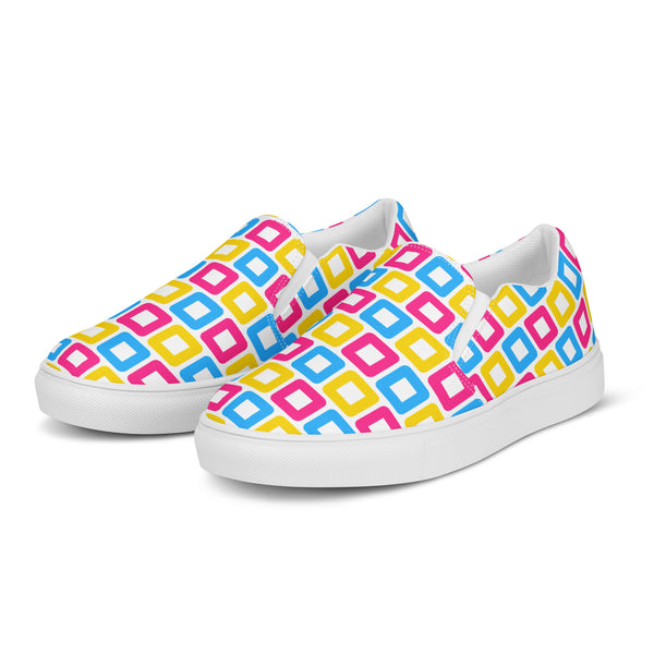 Pansexual Pride Casual White Slip-On Shoes