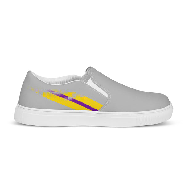 Intersex Pride Colors Original Gray Slip-On Shoes