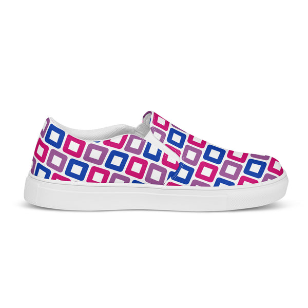 Bisexual Pride Casual White Slip-On Shoes