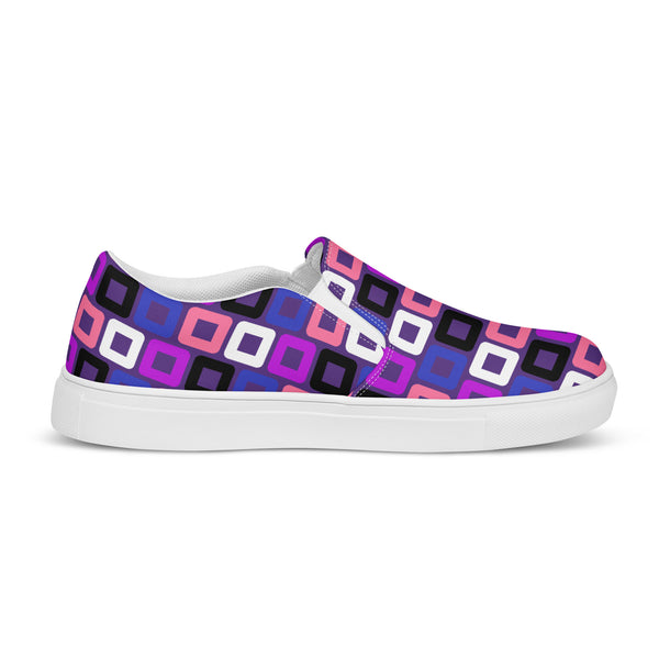 Genderfluid Pride Casual Purple Slip-On Shoes