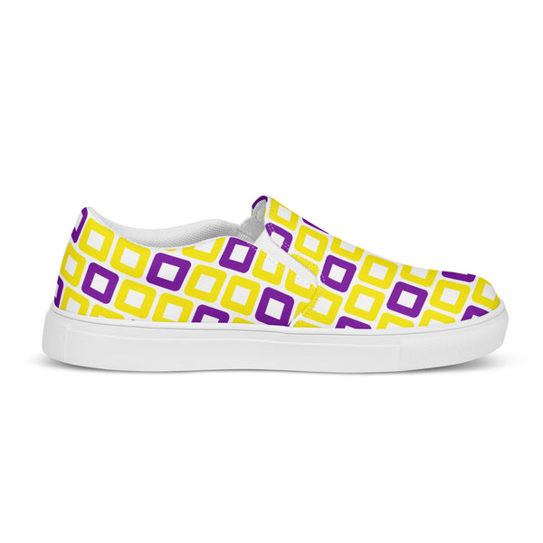 Intersex Pride Casual White Slip-On Shoes