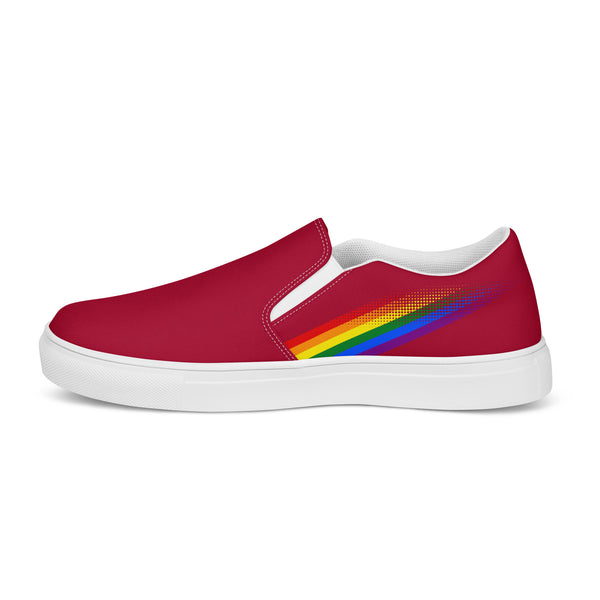 Gay Pride Colors Original Red Slip-On Shoes