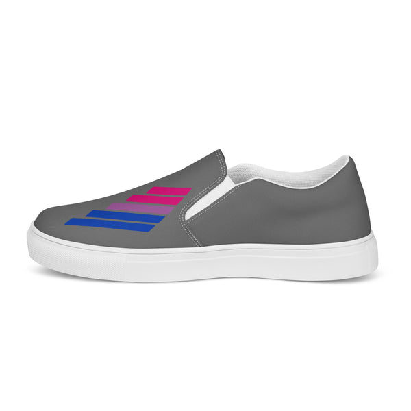 Bisexual Pride Modern Gray Slip-On Shoes