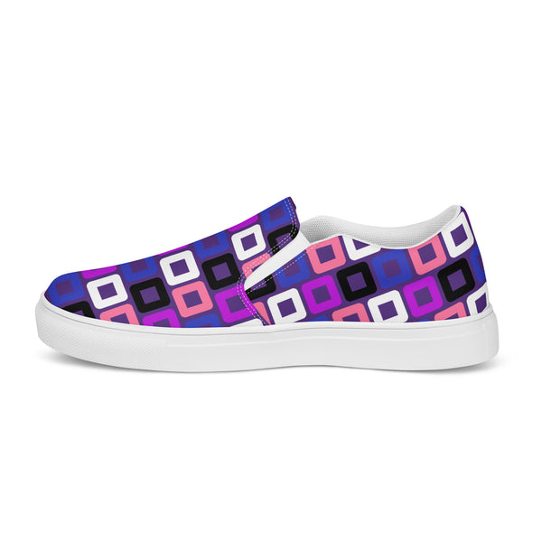 Genderfluid Pride Casual Purple Slip-On Shoes