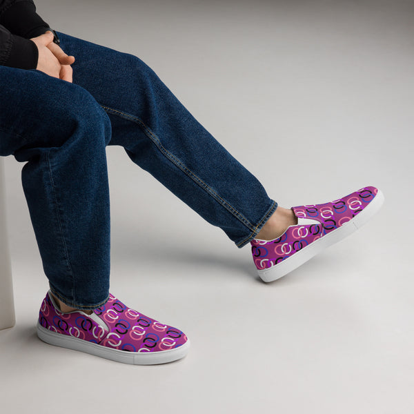 Genderfluid Pride Classic Violet Slip-On Shoes