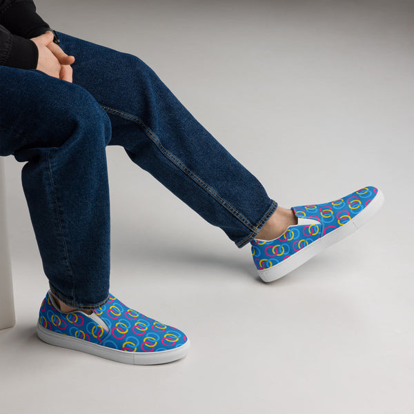 Pansexual Pride Classic Blue Slip-On Shoes