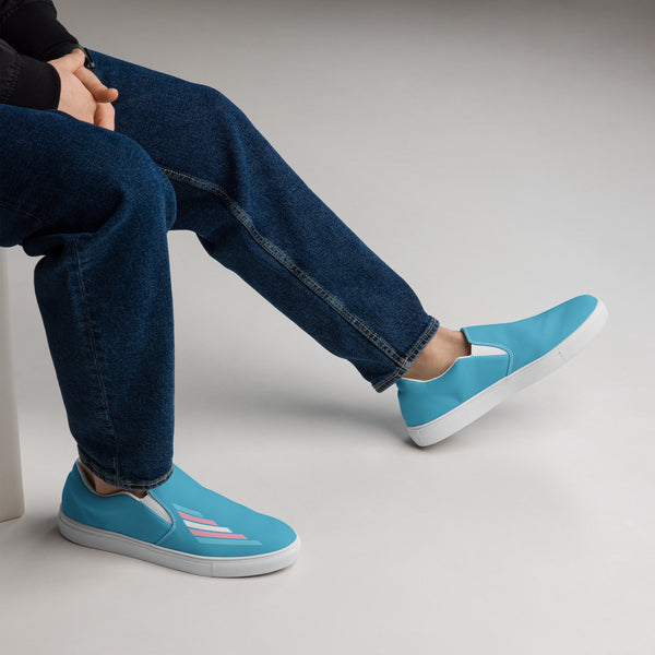 Transgender Pride Modern Blue Slip-On Shoes