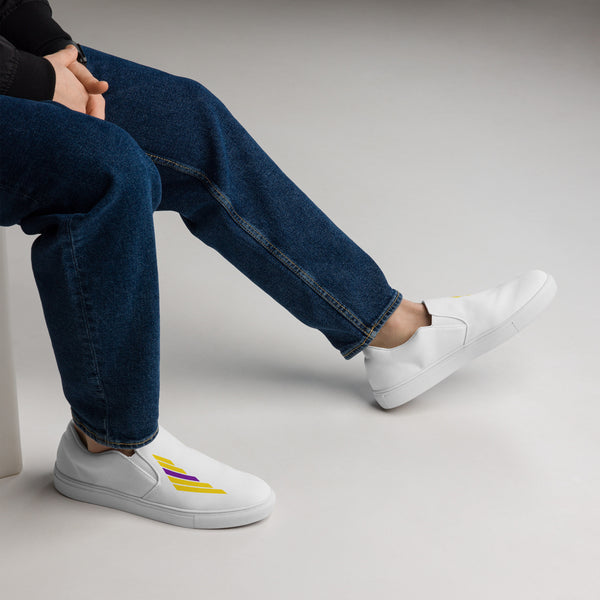 Intersex Pride Modern White Slip-On Shoes