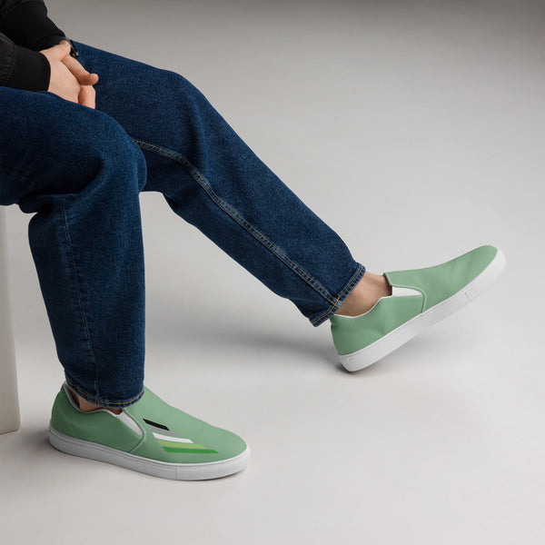 Aromantic Pride Modern Green Slip-On Shoes