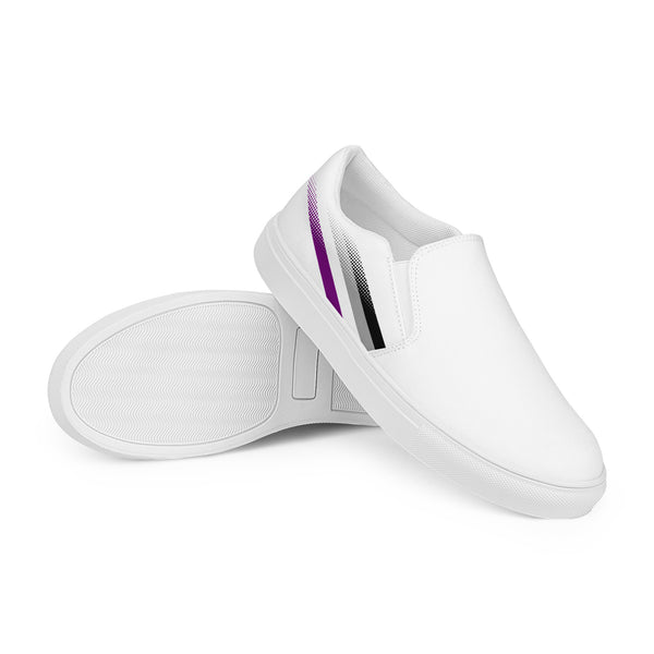Asexual Pride Colors Original White Slip-On Shoes