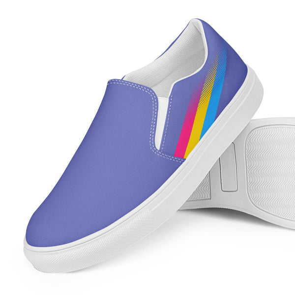 Pansexual Pride Colors Original Blue Slip-On Shoes