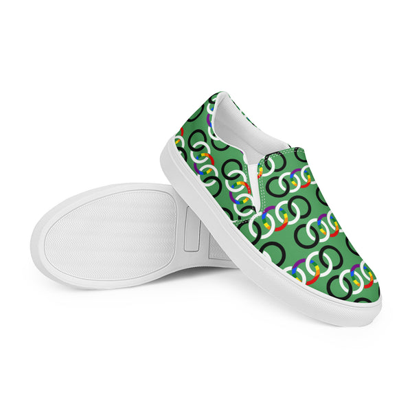 Ally Classic Green Slip-On Shoes