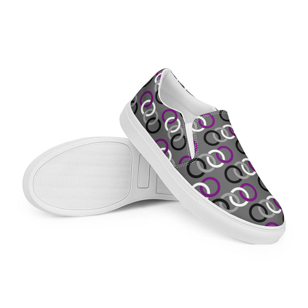 Asexual Classic Gray Slip-On Shoes