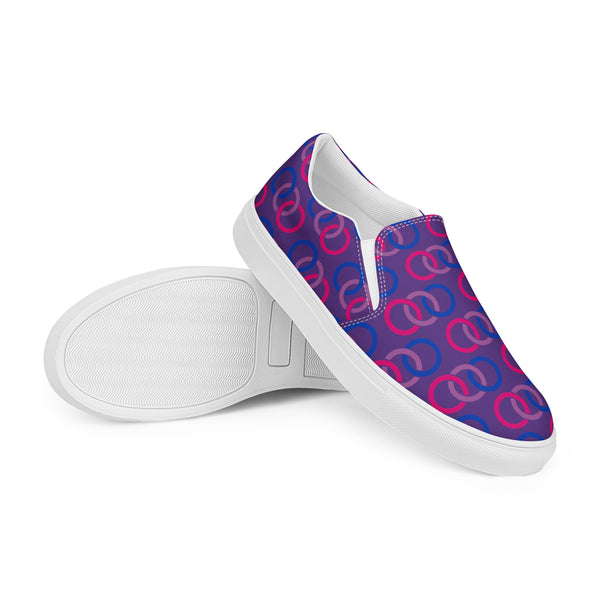 Bisexual Classic Purple Slip-On Shoes