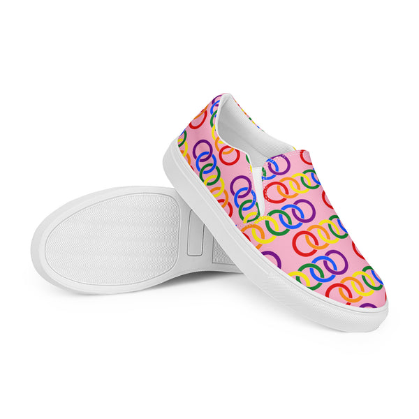 Gay Pride Classic Pink Slip-On Shoes