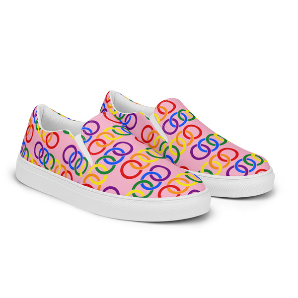 Gay Pride Classic Pink Slip-On Shoes