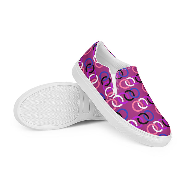 Genderfluid Pride Classic Violet Slip-On Shoes