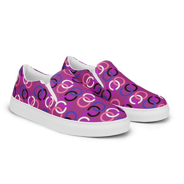 Genderfluid Pride Classic Violet Slip-On Shoes