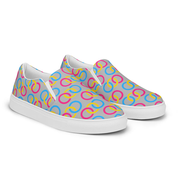 Pansexual Pride Classic Gray Slip-On Shoes