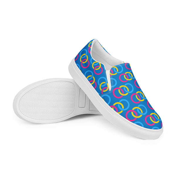 Pansexual Pride Classic Blue Slip-On Shoes