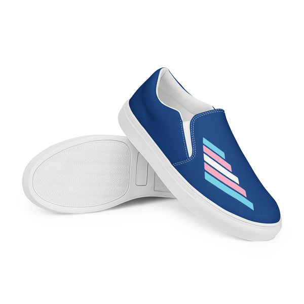 Transgender Pride Modern Navy Slip-On Shoes