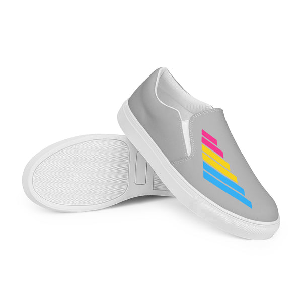 Pansexual Pride Modern Gray Slip-On Shoes