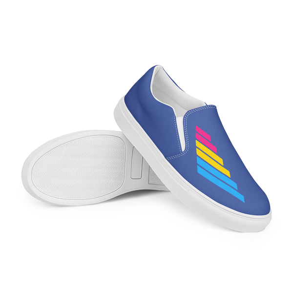 Pansexual Pride Modern Blue Slip-On Shoes